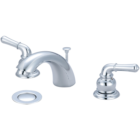 OLYMPIA FAUCETS Two Handle Widespread Bathroom Faucet, Compression Hose, Chrome, Weight: 6.6 L-7332